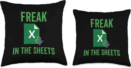 Vista 3 de Freak in the Excel Sheets Spreadsheets Computer Freak in The Excel Sheets - Almohada divertida de broma para computadora, 18 x 18 pulgadas
