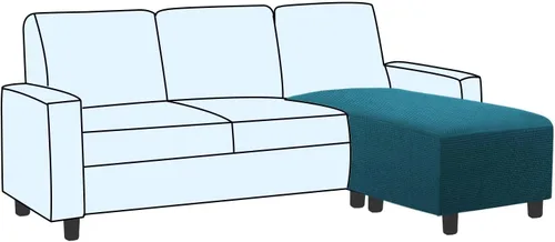 Vista 39 de H.VERSAILTEX Funda Deslizable para Otomana Rectangular Ajuste de Longitud 29"-34" Reposapiés Fundas Deslizables para Sofá Funda para Taburete