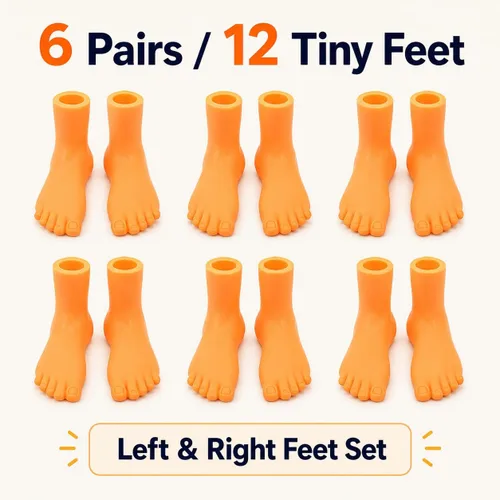 Vista 3 de Gadpiparty 12 pies de dedo, pequeños pies para los dedos, para niños pequeños, juguetes interactivos educativos divertidos para fiestas y familia