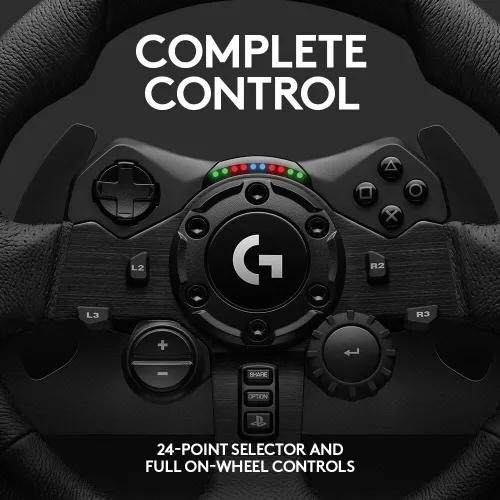 Vista 4 de (Renovado) Logitech G923 Rueda de carreras y pedales para PS5, PS4 y PC