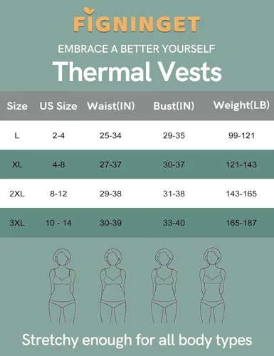 Vista 6 de Figninget Ropa interior térmica de invierno para mujer, tops de otoño, tops básicos con forro polar