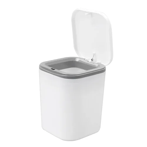 Vista 9 de Begale Mini cubo de basura de plástico de 0.5 galones, pequeño bote de basura con tapa