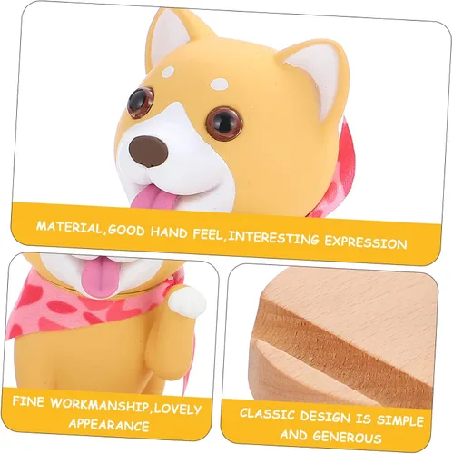 Vista 4 de ULTECHNOVO Diseño animal lindo del soporte del teléfono del material de madera natural para el soporte del teléfono móvil del escritorio