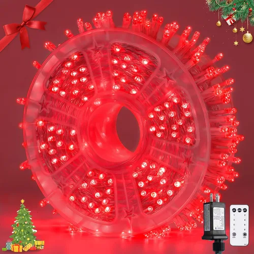 Vista 11 de JMEXSUSS 200 luces LED de Pascua al aire libre e interior para decoraciones, 66 pies conectables pastel luces de Pascua cadena de alambre