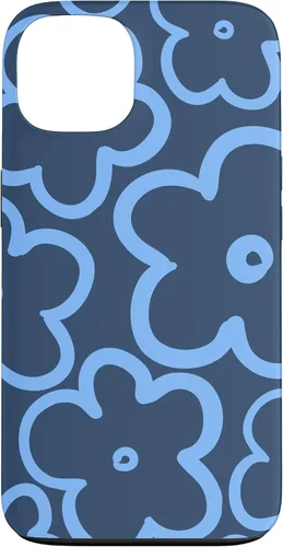 Vista 7 de Funda para iPhone 12 Mini con diseño floral azul marino y azul claro