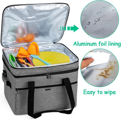 Vista 3 de Yarwo Bolsa de cocción lenta compatible con Crock-Pot/Hamilton Beach 8-10 Negro
