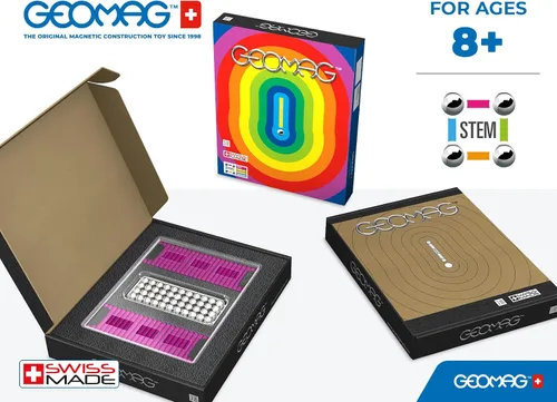 Vista 5 de Geomag Masterbox - Juguetes magnéticos para niños a partir de 8 años, 248 imanes educativos educativos para niños, bloques magnéticos, azulejos