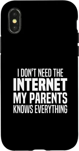 Vista 5 de I Don't Need The Internet My Parents Knows Everything Funny Case for iPhone 17