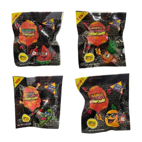 Vista 9 de Lupy Lups! Sour Duo Cotton Candy - Paquete de 4 combinaciones de sabor picante