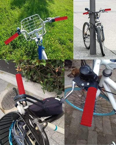 Vista 18 de MSDADA Puños de manillar de goma antideslizantes para niños, scooter, montaña, carretera, crucero