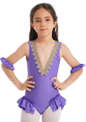 Vista 2 de TiaoBug Disfraz de princesa para niñas con diseño de trapecio para Halloween, disfraz de maestro de anillo de circo con falda