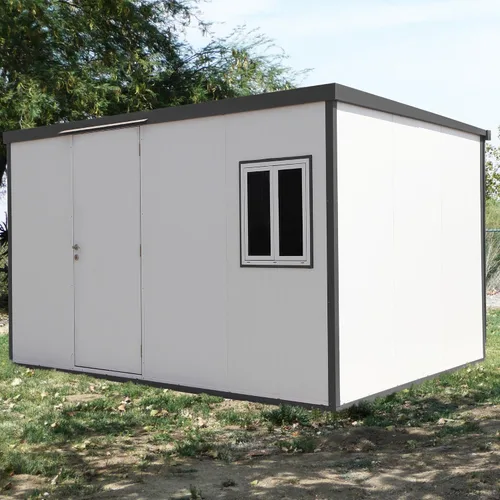 Vista 10 de Duramax Kit de cobertizo de almacenamiento (13 x 10 pies) para edificio aislado con parte superior plana para jardín, patio trasero, uso al aire