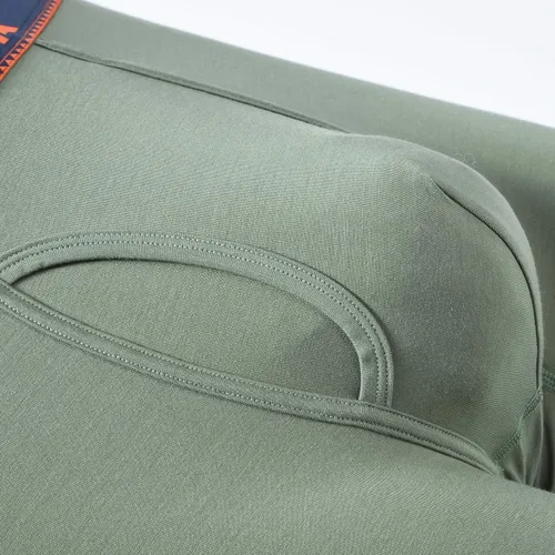 Vista 6 de SUMABA Calzoncillos tipo bóxer de pierna larga para hombre, con bolsa que no se suben para hombre 1 paquete: verde militar02