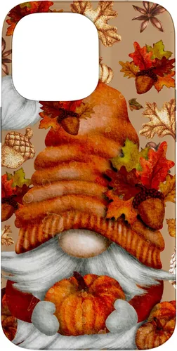 Vista 21 de Brown Fall Themed Gnome Pumpkin Cute Pattern Autumn Leaves Case for iPhone 16