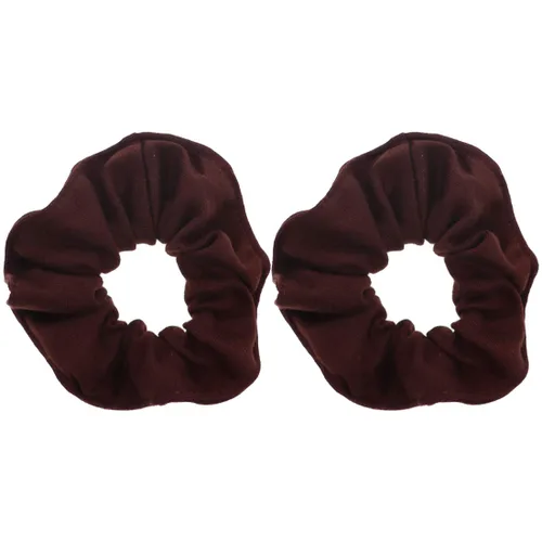 Vista 34 de Set of 2 Large Solid Scrunchies (Beige)
