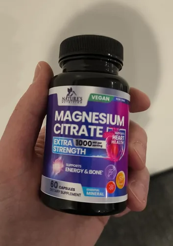 Vista 3 de Píldoras de suplemento de citrato de magnesio 1000mg - Suplementos de magnesio de 3 veces la fuerza para huesos, músculos, corazón, apoyo del sueño