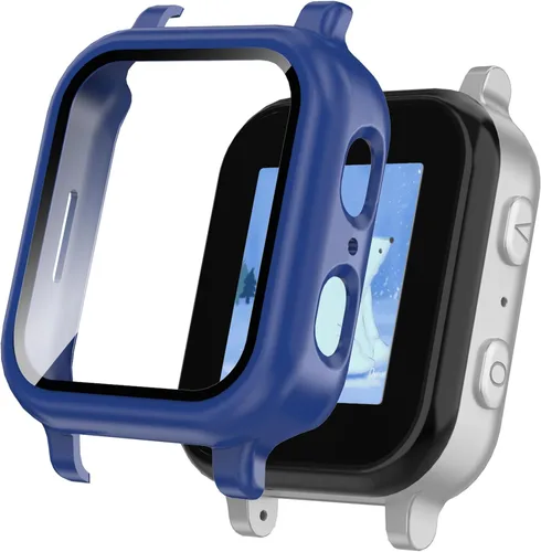 Vista 16 de Paquete de 2 fundas protectoras compatibles con Gabb Watch 3/3e, carcasa rígida de policarbonato duro con protector de pantalla de vidrio templado