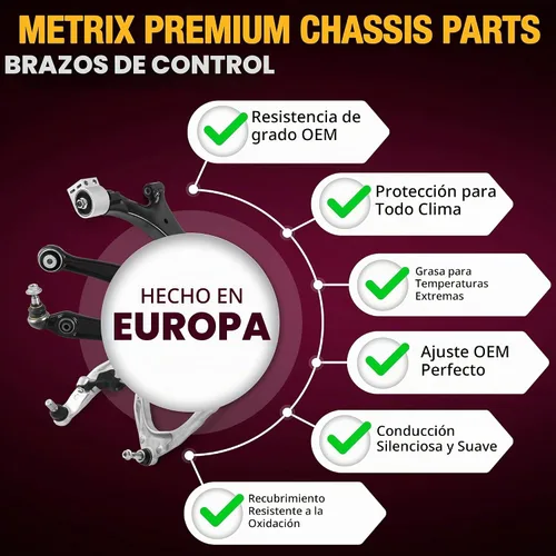 Vista 5 de Metrix Premium Chassis Parts Kit de brazo de control izquierdo derecho para Jeep Liberty