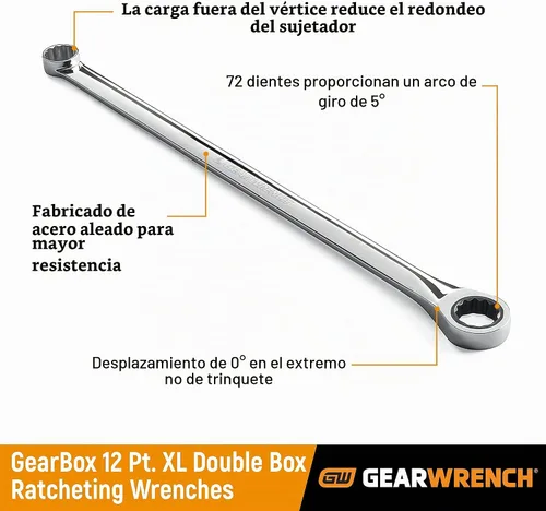 Vista 2 de GEARWRENCH Llave de trinquete de caja doble GearBox™ XL de 10mm y 12 puntos - 85910