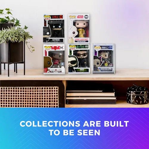 Vista 4 de 1 Estuche de protección de plástico duro transparente premium para figuras Funko Pop de 4 pulgadas, hecho en EE. UU., Estuches de exhibición