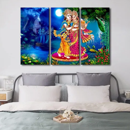 Vista 19 de TUMOVO Arte de pared de Dios hindú para sala de estar, lienzo de Ganesha, arte de pared de escultura de elefante, cuadros modernos, arte