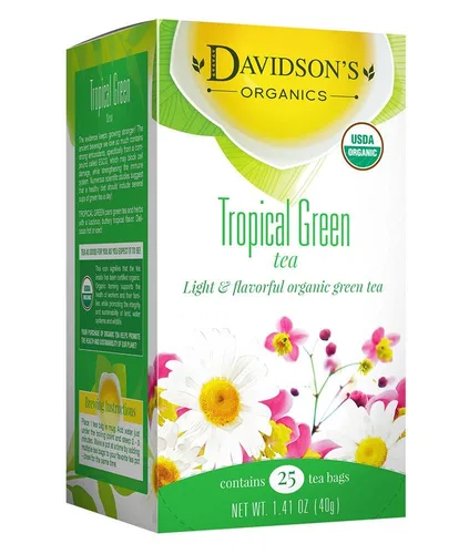 Vista 4 de Davidson's Organics, Manzana Canela, 25 bolsas de té, paquete de 6