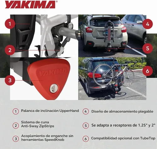 Vista 4 de Yakima Products RidgeBack Soporte para Transporte de Bicicletas en Enganche