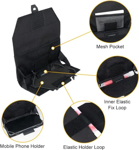 Vista 3 de IDOGEAR Bolsa táctica Molle para teléfono celular con múltiples camuflaje para chaleco, placa Molle, utilidad, bolsa pequeña militar, soporte