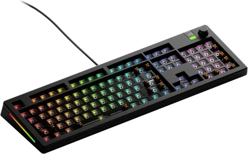 Vista 8 de Glorious Gaming - Kit de teclado para juegos personalizado GMMK 3 Barebones con perilla, teclado mecánico compacto 65%, sistema de juntas modulares