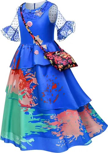 Vista 3 de Kaisebile Princess Costume Dress for Girls Birthday Halloween Party Dress Up with Accessories