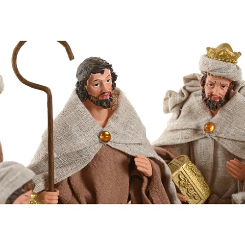 Vista 3 de Belén de Navidad Home ESPRIT Marrón Beige Resina Aluminio 40 X 24 X 23,5 CM