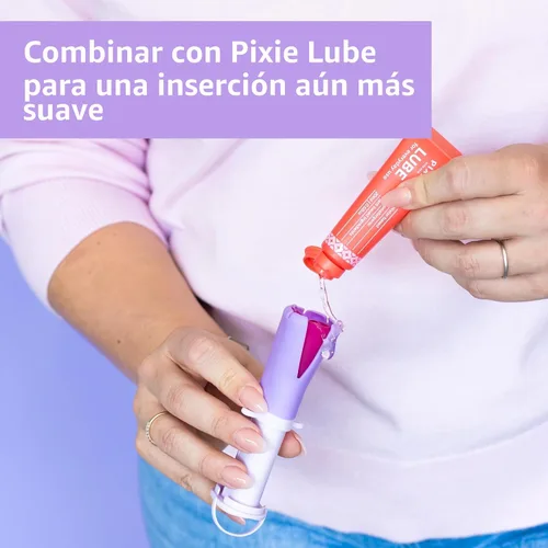 Vista 8 de Pixie - Aplicador de copa menstrual – Se inserta como un tampón – Todas las mujeres ahora pueden usar copas de período – Perfecto para uñas largas