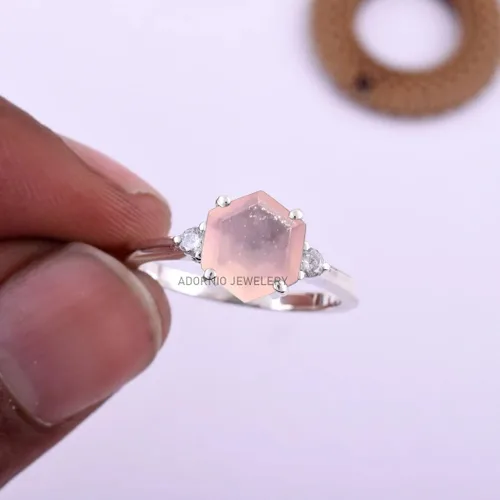 Vista 34 de Anillo de plata de ley 925 para mujer, anillo de diamantes de imitación de aguamarina de plata esterlina, anillo Art Deco de marzo, piedra natal