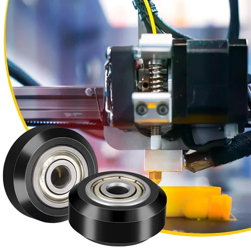 Vista 7 de Honoson 16 unidades de ruedas de impresora 3D, ruedas de polea POM, rodamiento lineal de polea de plástico 625zz, compatible con Creality CR10