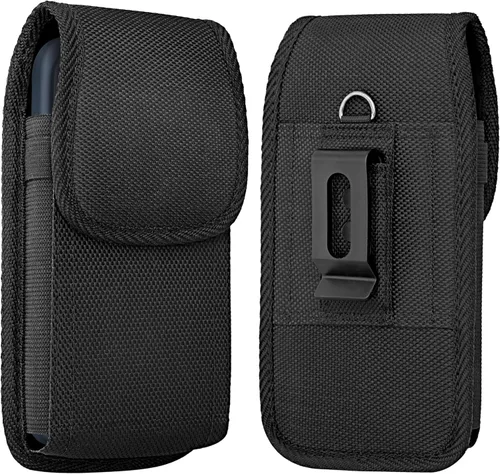 Vista 10 de Funda para iPhone SE, 8 7 6s 6 - Funda para cinturón de teléfono celular con clip para hombre, bolsa de nailon resistente