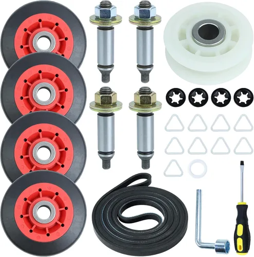 Vista 11 de WPW10314173 Kit de soporte de tambor de rodillo para secadores Whirlpool Maytag Includes WPW10314173 Roller Drum Support Kit with WP691366 Idler