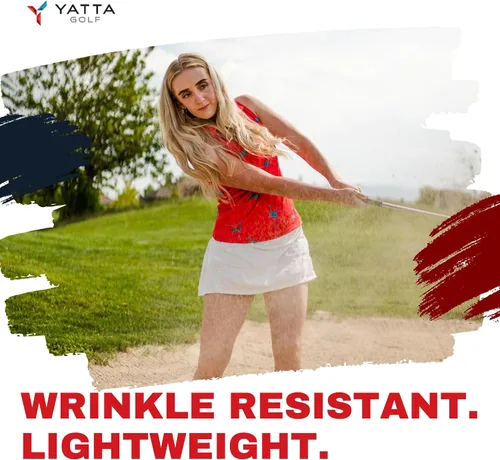 Vista 5 de YATTA GOLF Polo de golf sin mangas para mujer, resistente a las arrugas, absorbe la humedad, cuello en V para mujer