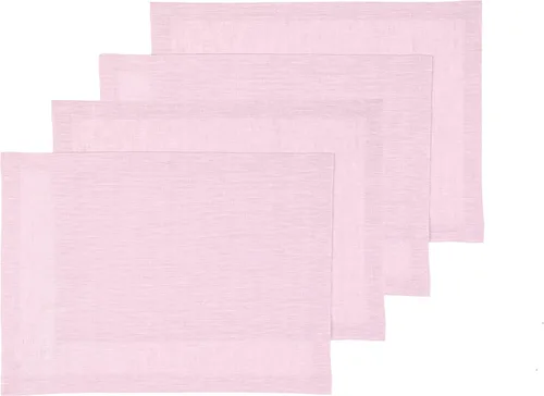 Vista 54 de Solino Home Athena - Juego de 4 manteles individuales cuadrados de lino natural claro de 14 x 14 pulgadas, manteles individuales 100 % lino puro