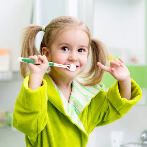 Vista 3 de Boao 2 piezas de cepillo de dientes de viaje para autismo de tres cerdas para dientes completos, cerdas de gran ángulo para limpiar cada diente