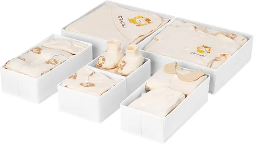 Vista 48 de DIMJ Organizador de cajones para ropa, paquete de 6 unidades, organizadores plegables para bebé, organizador de almacenamiento y cómoda