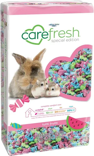 Vista 11 de Carefresh - Ropa de cama para mascotas de papel natural azul 99% libre de polvo para mascotas pequeñas con control de olores, 10 L