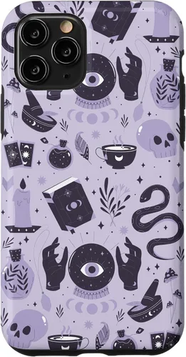 Vista 10 de Funda para iPhone 14 Witch's Essentials Pattern Witchy Design Halloween
