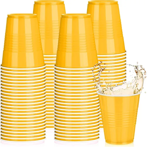Vista 13 de Pickmesh Paquete de 50 Vasos de Plástico de 12 oz Vasos Desechables de Navidad a Granel para el Día de Año Nuevo, Bodas, Cumpleaños, Baby Shower