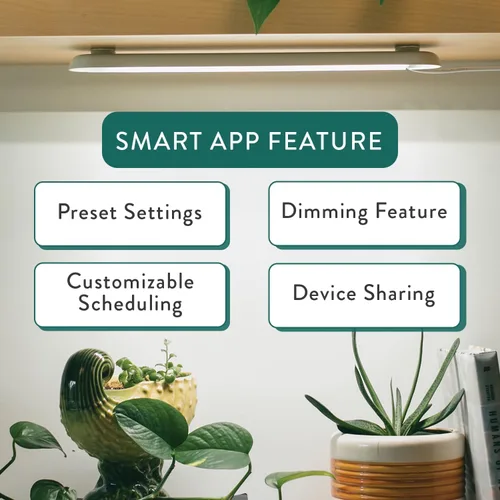 Vista 9 de Modern Sprout Smart Growbar V2 - Luz LED de cultivo para plantas de interior, espectro completo debajo del gabinete, luz de crecimiento