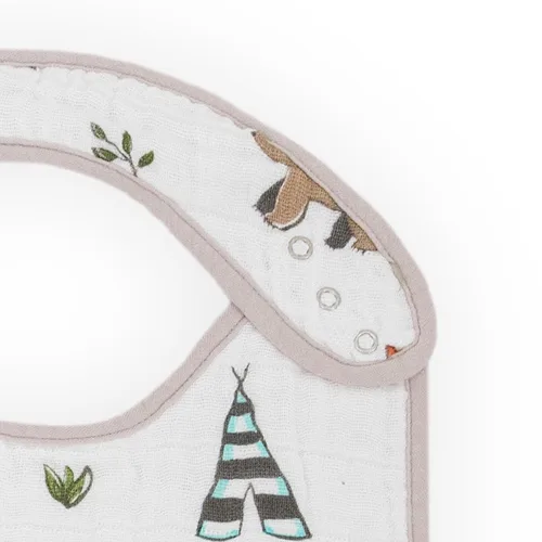 Vista 8 de Little Unicorn Paquete de 3 baberos clásicos de alta calidad, ajustables a medida que crece el bebé, tela suave en la piel, ideal para los que comen