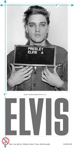 Vista 3 de Camiseta y pegatinas de Elvis Presley Mugshot