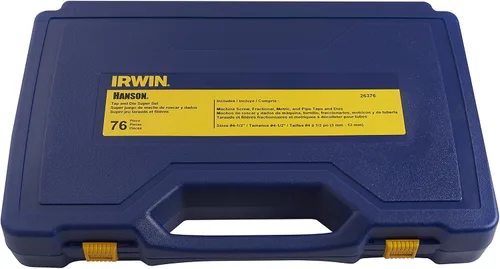 Vista 3 de IRWIN Tools 76 Piece Machine Screw/Fractional/Metric Tap and Hex Die Super Set (26376)