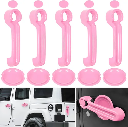 Vista 15 de E-cowlboy Insertos de cubierta de manija de puerta + cubierta de compuerta trasera + protector de rebaje para Jeep Wrangler JK JKU Sports Sahara