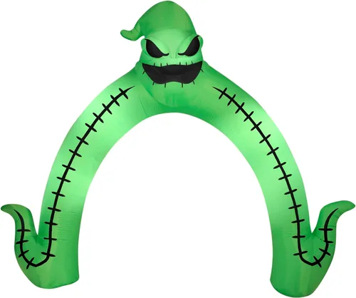 Vista 8 de Jack Skellington On Tombstone Airblown inflable de 3.5 pies de alto