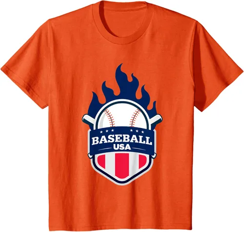 Vista 34 de Baseball USA Support the Team Shirt - Camiseta con la bandera de Estados Unidos, Blanco, S